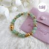 AELORIA || Bracelet Elastique fait-main en Perles Aventurine & Acier Inoxydable