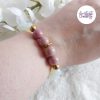 AELORIA || Bracelet Elastique fait-main en Perles Amethyste, Cornaline, Rhodonite et Opalite