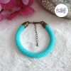 ELORA || Bracelet Crocheté Fait Main en Perles “Miyuki” – Bronze & Turquoise