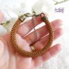 ELORA || Bracelet Crocheté Fait Main en Perles “Miyuki” – Bronze & Turquoise