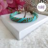 ELORA || Bracelet Crocheté Fait Main en Perles “Miyuki” – Bronze & Turquoise