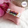 LYSANDRA || Bracelet Elastique fait-main en Perles Amethyste, Aventurine & Quartz Cerise