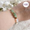 LYSANDRA || Bracelet Elastique fait-main en Perles Amethyste, Aventurine & Quartz Cerise
