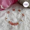 LYSANDRA || Bracelet Elastique fait-main en Perles Amethyste, Aventurine & Quartz Cerise