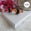 LYSEA || Boucles d'oreilles Crochetées Fait Main en Acier Inoxydable et Perles “Miyuki” - Noir & Rouge
