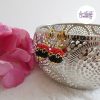 LYSEA || Boucles d'oreilles Crochetées Fait Main en Acier Inoxydable et Perles “Miyuki” - Noir & Rouge