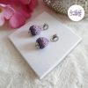 LYSEA || Boucles d'oreilles Crochetées Fait Main en Acier Inoxydable et Perles “Miyuki” - Violet