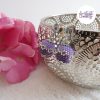 LYSEA || Boucles d'oreilles Crochetées Fait Main en Acier Inoxydable et Perles “Miyuki” - Violet