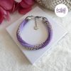 LYSEA || Bracelet Crocheté Fait Main en Acier Inoxydable et Perles “Miyuki” - Violet