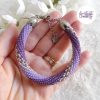 LYSEA || Bracelet Crocheté Fait Main en Acier Inoxydable et Perles “Miyuki” - Violet