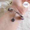 LYSEA || Bracelet Crocheté Fait Main en Acier Inoxydable et Perles “Miyuki” - Violet