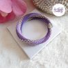 LYSEA || Bracelet Memoire Crocheté Fait Main en Acier Inoxydable et Perles “Miyuki” - Violet
