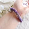 LYSEA || Bracelet Memoire Crocheté Fait Main en Acier Inoxydable et Perles “Miyuki” - Violet