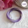 LYSEA || Bracelet Memoire Crocheté Fait Main en Acier Inoxydable et Perles “Miyuki” - Violet