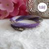 LYSEA || Bracelet Memoire Crocheté Fait Main en Acier Inoxydable et Perles “Miyuki” - Violet