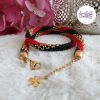 LYSEA || Colliier Crocheté Fait Main en Acier Inoxydable et Perles “Miyuki” - Noir & Rouge