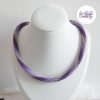 LYSEA || Collier Crocheté Fait Main en Acier Inoxydable et Perles “Miyuki” - Violet