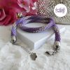 LYSEA || Collier Crocheté Fait Main en Acier Inoxydable et Perles “Miyuki” - Violet