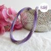 LYSEA || Collier Crocheté Fait Main en Acier Inoxydable et Perles “Miyuki” - Violet