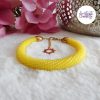 SUNNY || Bracelet Fait Main Crocheté En Perles “Miyuki” - Jaune Mat