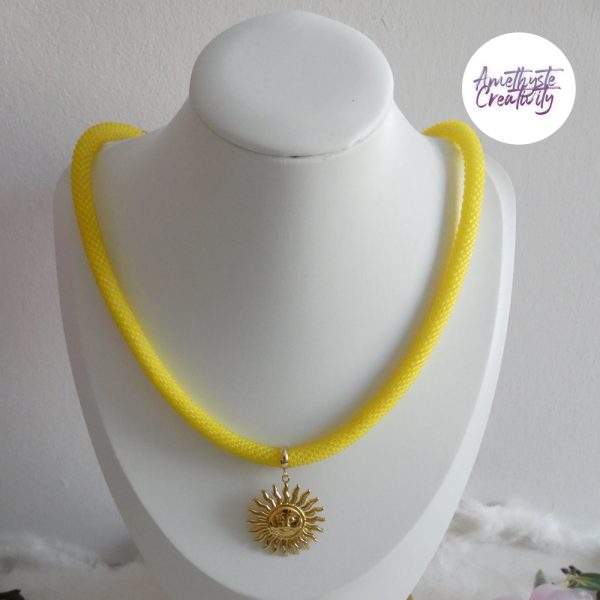 SUNNY || Collier Fait Main Crocheté En Perles “Miyuki” - Jaune Mat