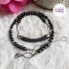 OBSCYRA || Collier Crocheté Fait Main En Acier Inoxydable Et Perles “Miyuki” & Hematite