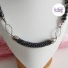 OBSCYRA || Collier Crocheté Fait Main En Acier Inoxydable Et Perles “Miyuki” & Hematite
