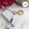 ASTERIA || Collier Fait main en Acier Inoxydable, Turquoise Africaine & Opalite