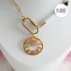 ASTERIA || Collier Fait main en Acier Inoxydable, Turquoise Africaine & Opalite