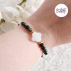 ORALIS || Bracelets Fait main en Acier Inoxydable, Opalite, Amethyste, Turquoise Africaine, Cornaline Ou Quartz Rose