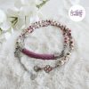 TELIA || Collier en Perles Céramiques avec pendentif Crocheté Fait Main en Perles « Miyuki » – Violet Parme