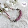 TELIA || Collier en Perles Céramiques avec pendentif Crocheté Fait Main en Perles « Miyuki » – Violet Parme