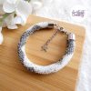 CHIC & ELEGANCE || Bracelet Crocheté Fait Main En Acier Inoxydable Et Perles “Miyuki”