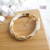 CHIC & ELEGANCE || Bracelet Crocheté Fait Main En Acier Inoxydable Et Perles “Miyuki” – Doré, Creme & Mix Golden Sun