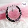 CHIC & ELEGANCE || Bracelet Crocheté Fait Main En Acier Inoxydable Et Perles “Miyuki” - Argenté, Noir, Mix Pink Candy