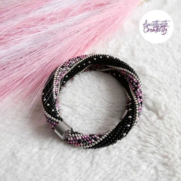 MINIMAL CHIC || Bracelet Mémoire Sans Fermoir Crocheté Fait Main en Perles « Miyuki »