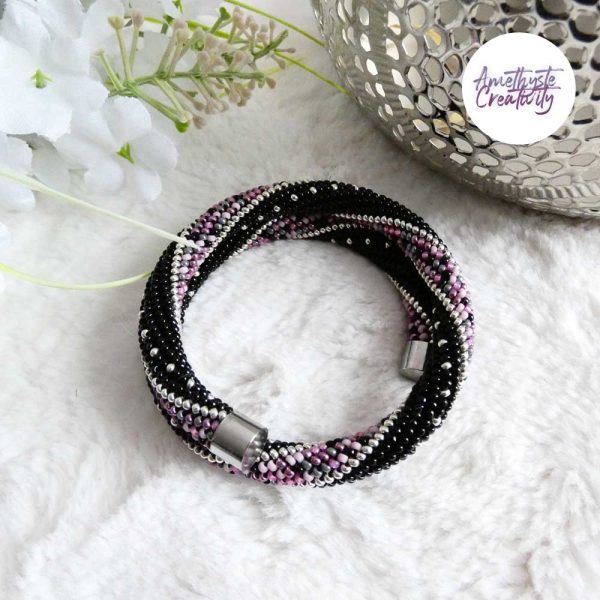 MINIMAL CHIC || Bracelet Mémoire Sans Fermoir Crocheté Fait Main en Perles « Miyuki »