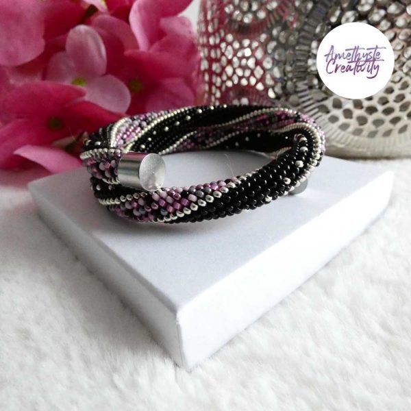 MINIMAL CHIC || Bracelet Mémoire Sans Fermoir Crocheté Fait Main en Perles « Miyuki »