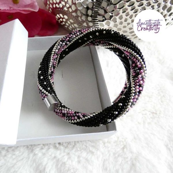 MINIMAL CHIC || Bracelet Mémoire Sans Fermoir Crocheté Fait Main en Perles « Miyuki »