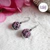 SYRA || Boucles d’oreilles Crochetées Boules de 17 mm en Perles “Miyuki” et Acier Inoxydable – Mix Candy Pink