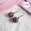 SYRA || Boucles d’oreilles Crochetées Boules de 17 mm en Perles “Miyuki” et Acier Inoxydable – Mix Candy Pink