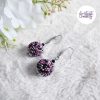SYRA || Boucles d’oreilles Crochetées Boules de 17 mm en Perles “Miyuki” et Acier Inoxydable – Mix Candy Pink