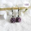 SYRA || Boucles d’oreilles Crochetées Boules de 17 mm en Perles “Miyuki” et Acier Inoxydable – Mix Candy Pink