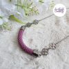 FLOREA || Collier Ras de cou Avec Pendentif Crocheté Fait Main En Acier Inoxydable Et Perles “Miyuki”