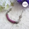 FLOREA || Collier Ras de cou Avec Pendentif Crocheté Fait Main En Acier Inoxydable Et Perles “Miyuki”