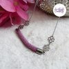 FLOREA || Collier Ras de cou Avec Pendentif Crocheté Fait Main En Acier Inoxydable Et Perles “Miyuki”