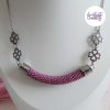 FLOREA || Collier Ras de cou Avec Pendentif Crocheté Fait Main En Acier Inoxydable Et Perles “Miyuki”