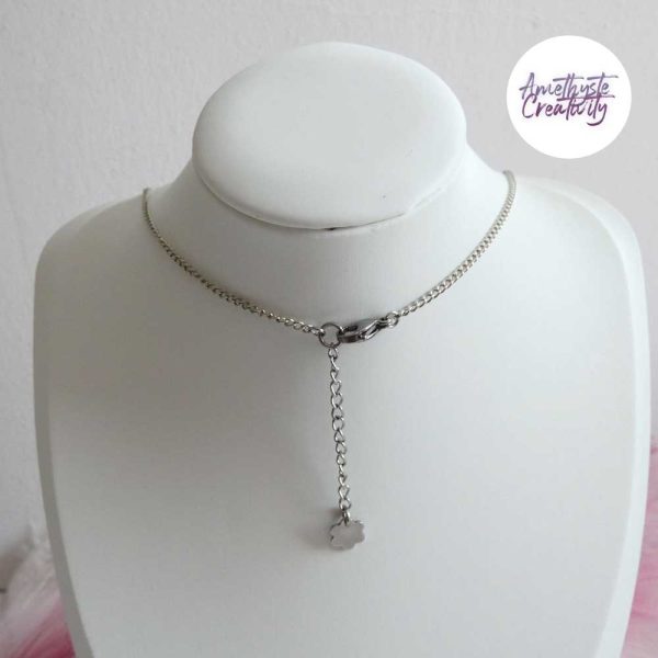 FLOREA || Collier Ras de cou Avec Pendentif Crocheté Fait Main En Acier Inoxydable Et Perles “Miyuki”